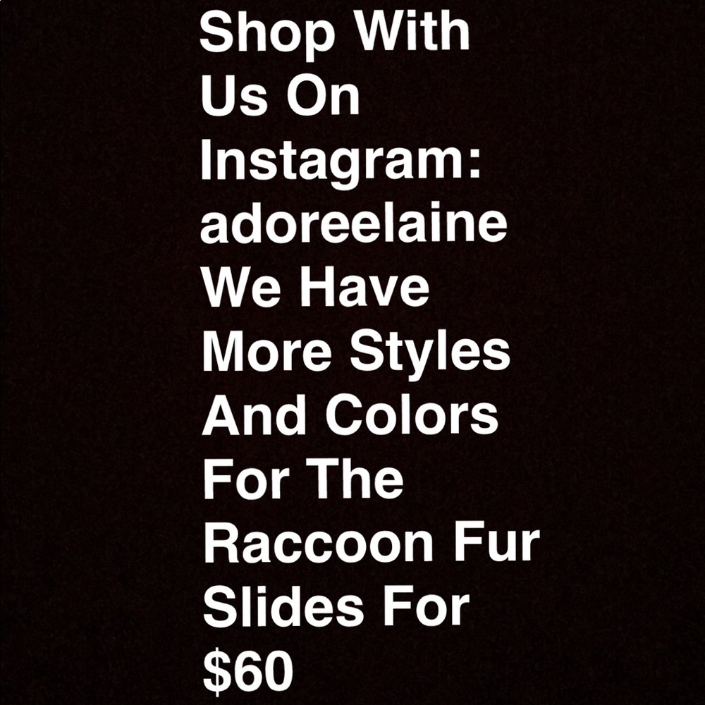 $70 Raccoon Fur Slides